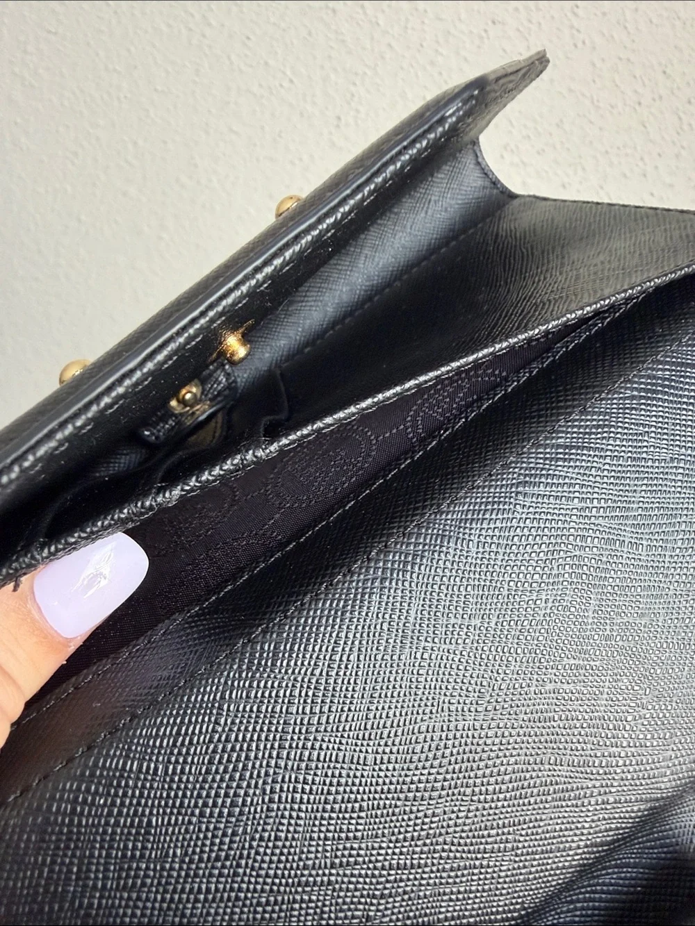 Michael Kors Black Saffiano Leather Envelope Style Ipad Mini Holder Case NWOT
